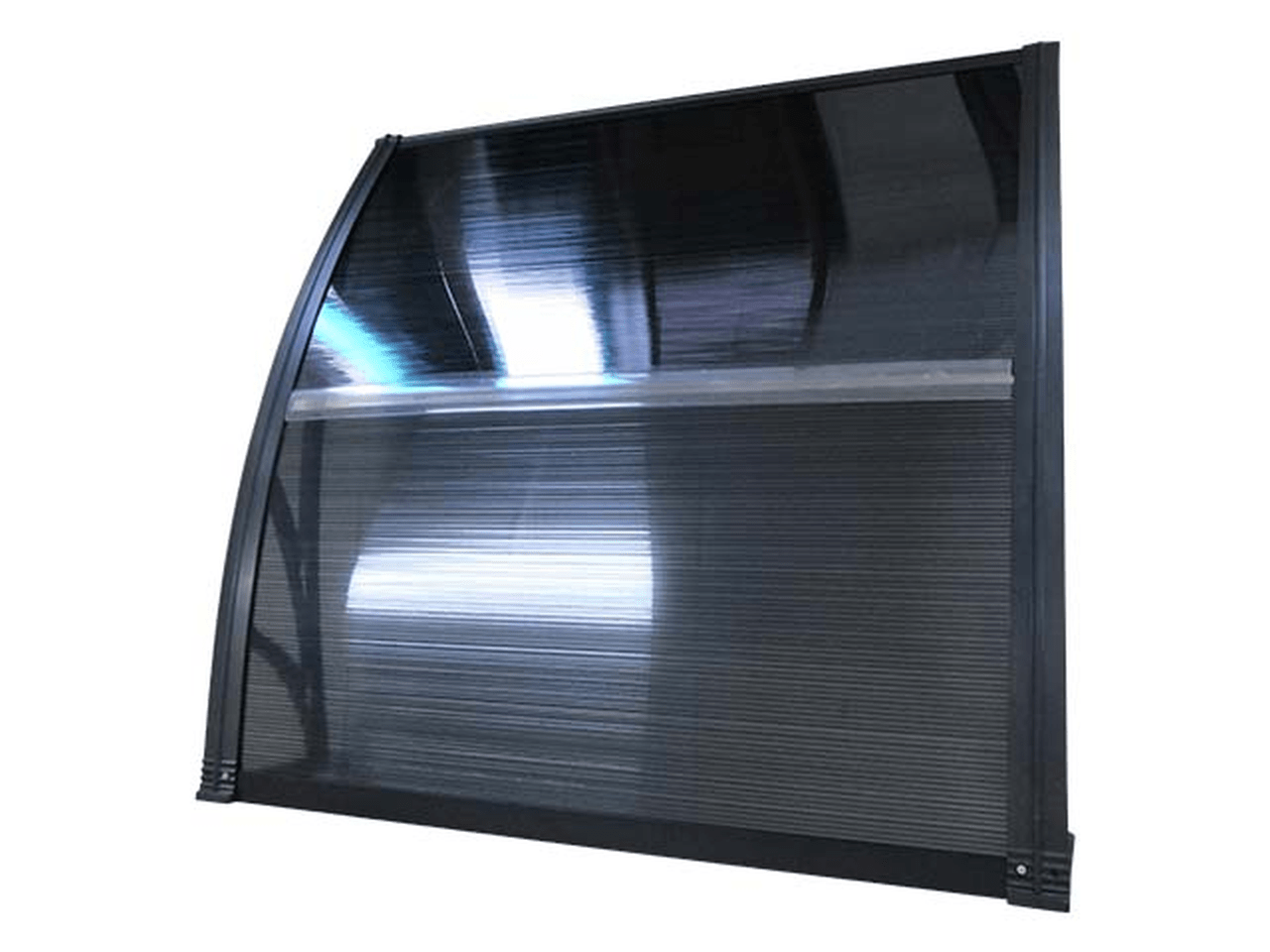 Copertină ECO 80x80 cm din policarbonat – Negru/Antracit - MAPROFI