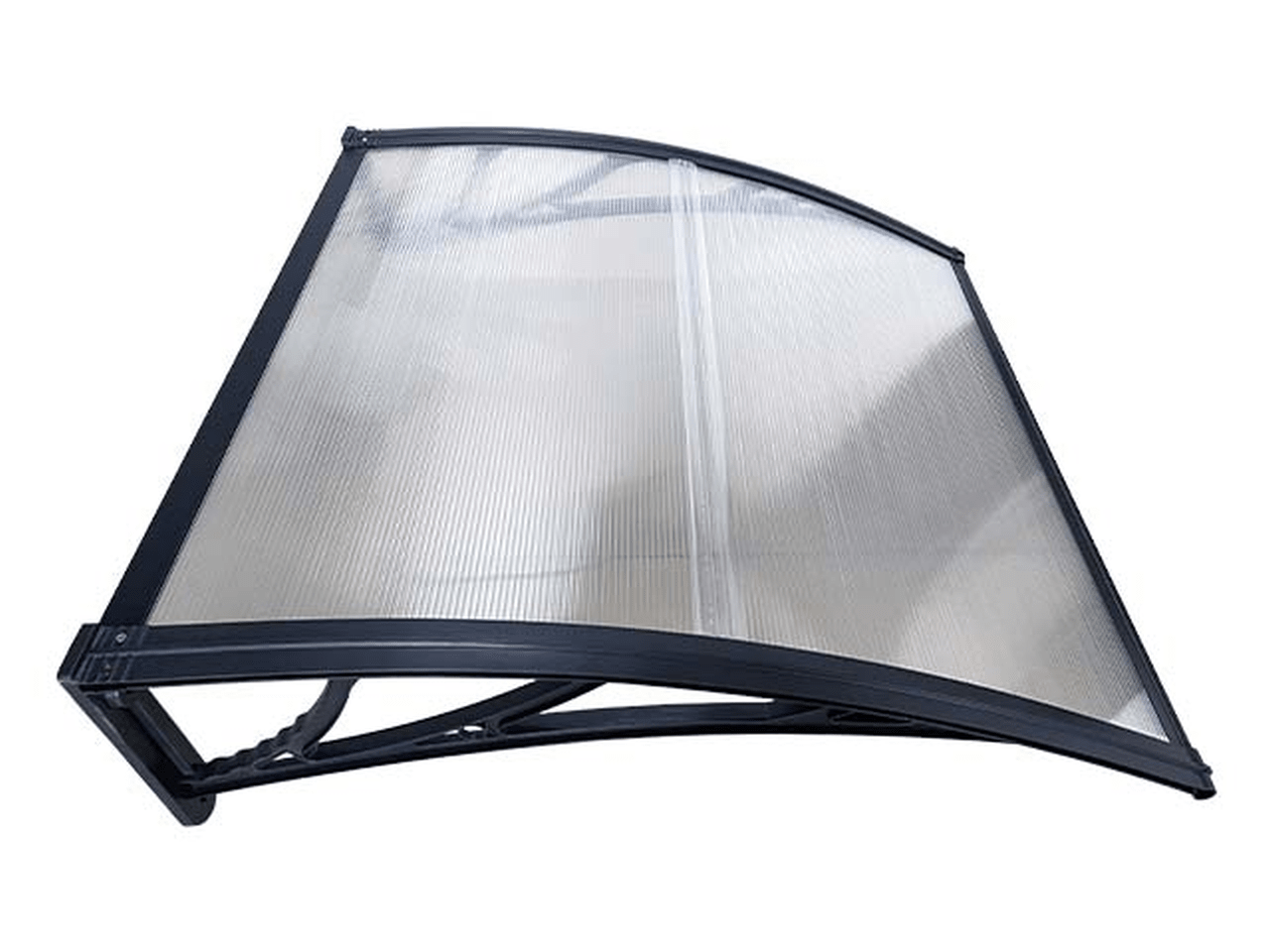 Copertină ECO 80x80 cm din policarbonat – Negru/Transparent - MAPROFI