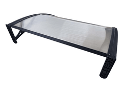 Copertină ECO 80x80 cm din policarbonat – Negru/Transparent - MAPROFI