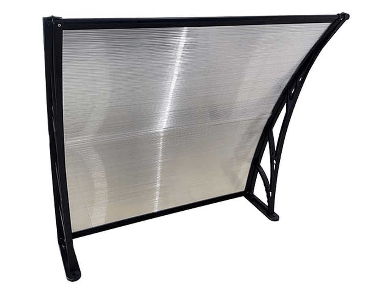 Copertină ECO 80x80 cm din policarbonat – Negru/Transparent - MAPROFI