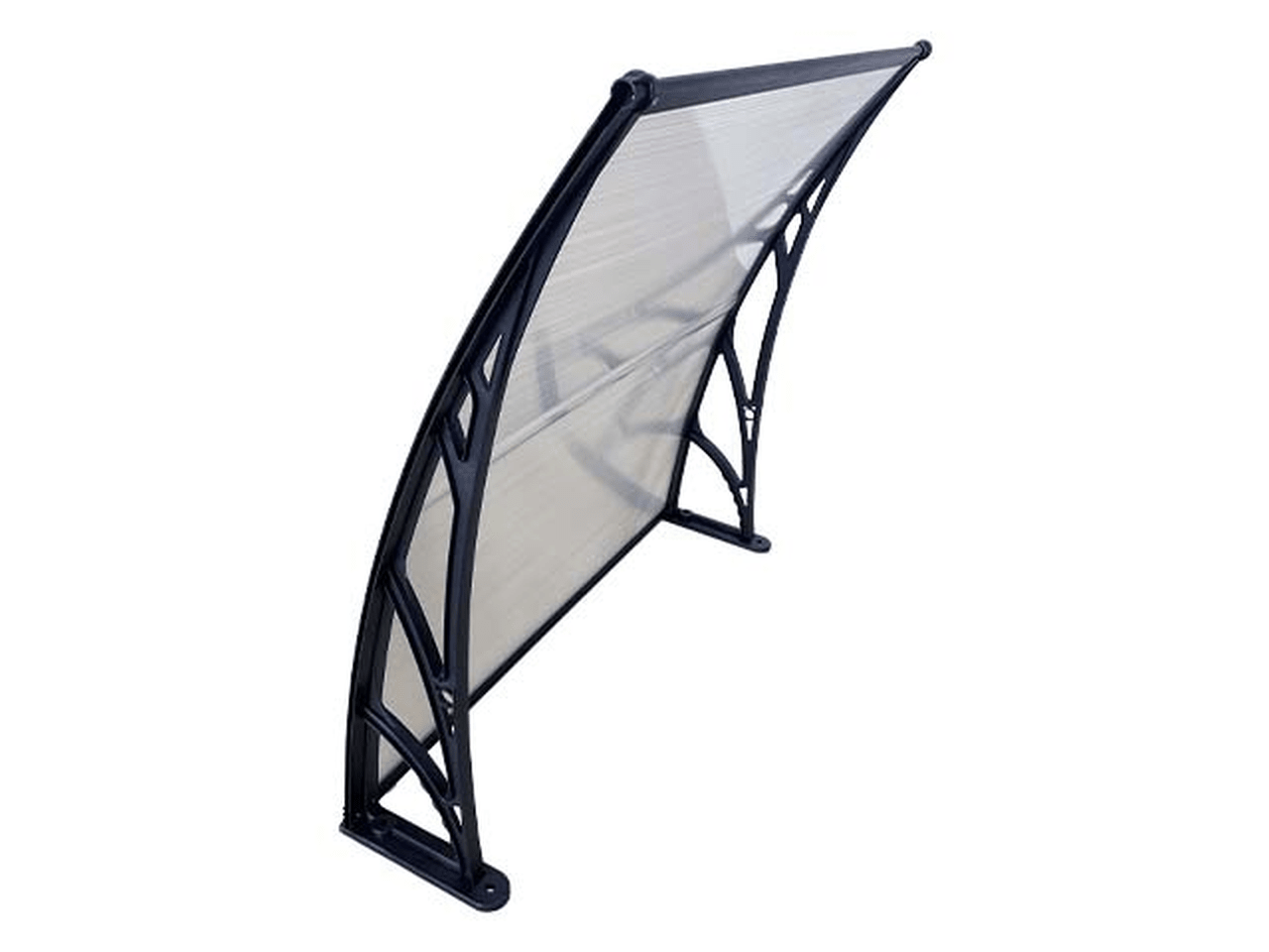 Copertină ECO 80x80 cm din policarbonat – Negru/Transparent - MAPROFI