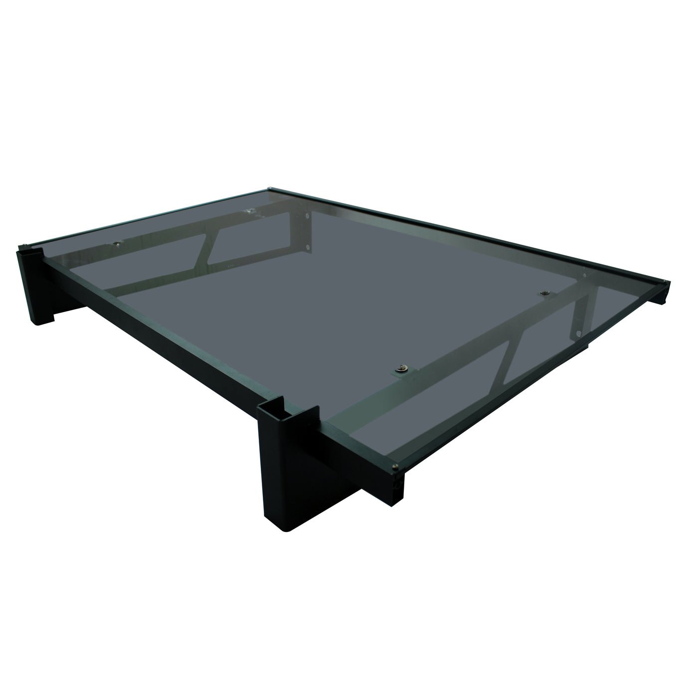 Copertină JAN PRO 140x100 cm din oțel și plexiglas – Negru/Antracit - MAPROFI