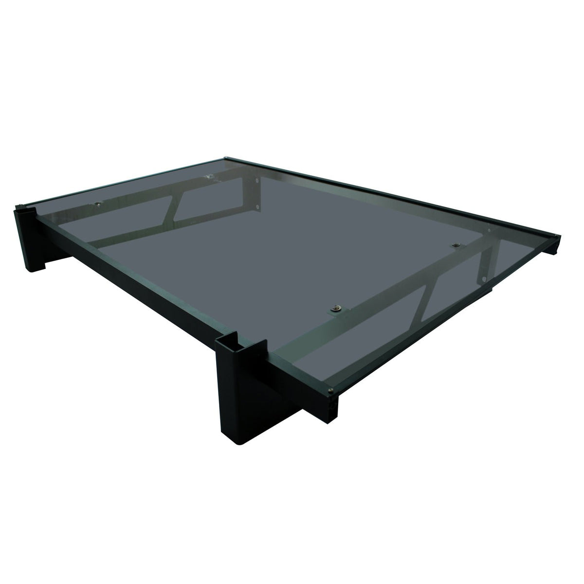 Copertină JAN PRO 140x100 cm din oțel și plexiglas – Negru/Antracit - MAPROFI