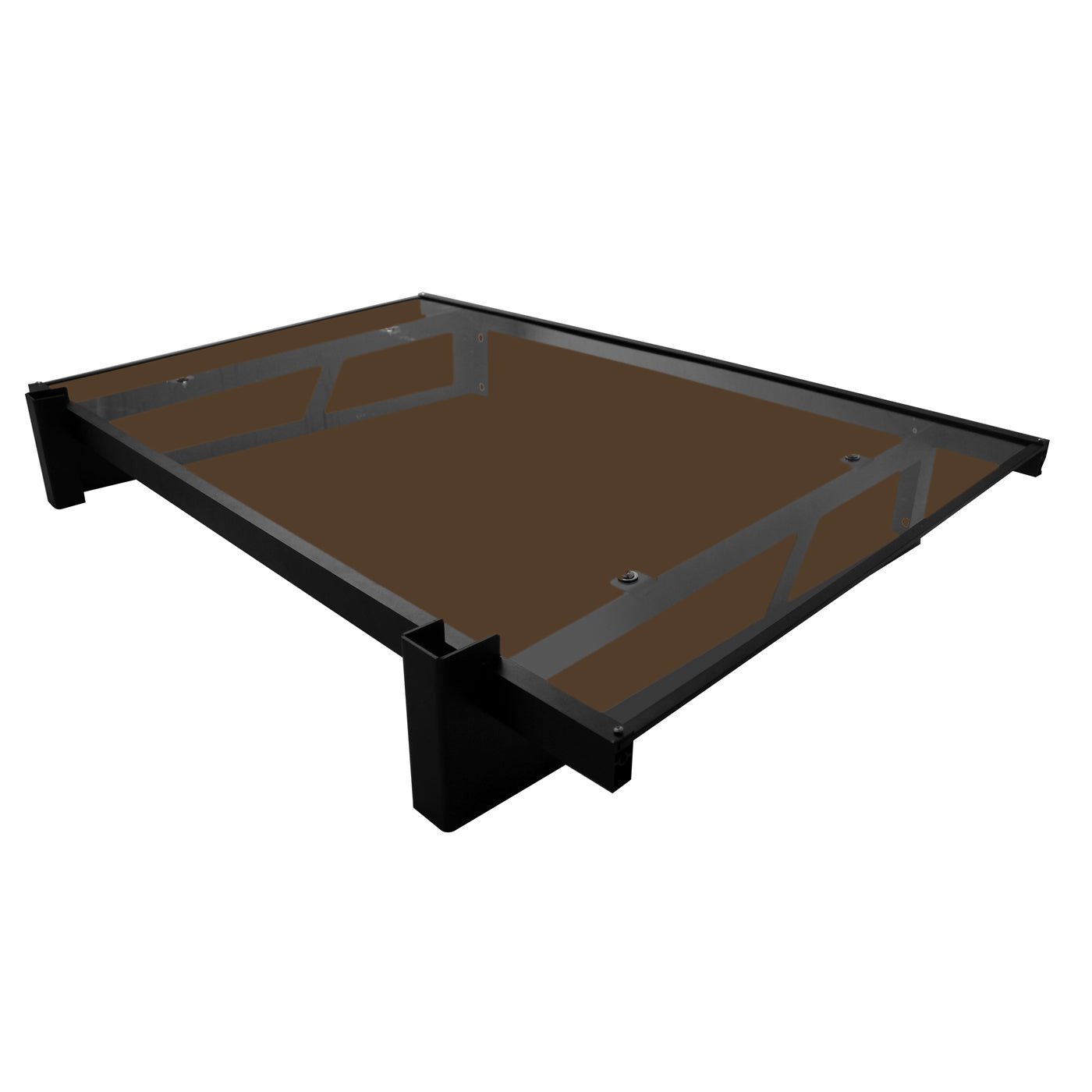 Copertină JAN PRO 140x100 cm din oțel și plexiglas – Negru/Bronz - MAPROFI