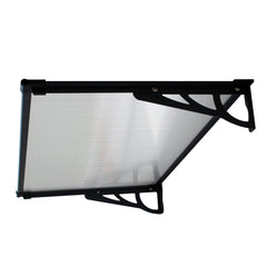 Copertină MAX PRO 150x100 cm din oțel, aluminiu și policarbonat – Negru/Transparent - MAPROFI