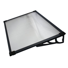 Copertină MAX PRO 150x100 cm din oțel, aluminiu și policarbonat – Negru/Transparent - MAPROFI