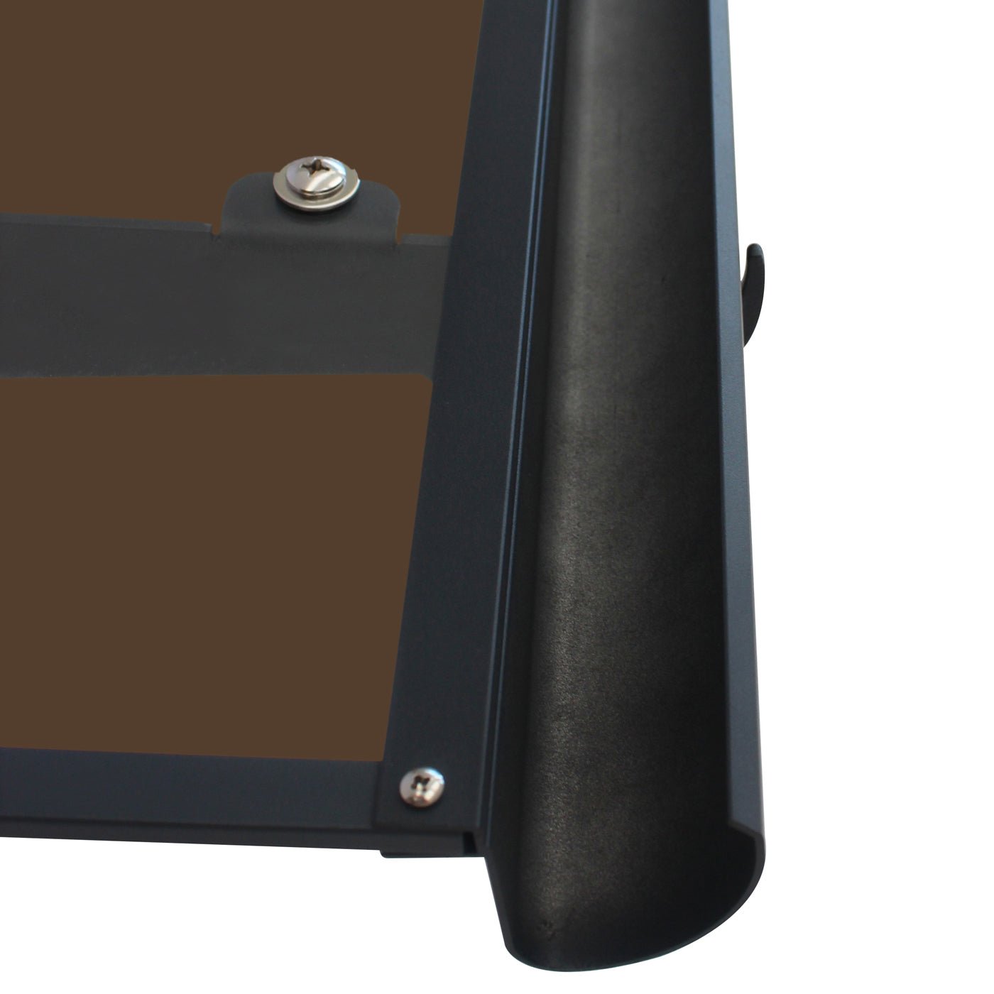 Copertină NEO PRO cu jgheab 120x100 cm din plexiglas – Negru/Bronz - MAPROFI