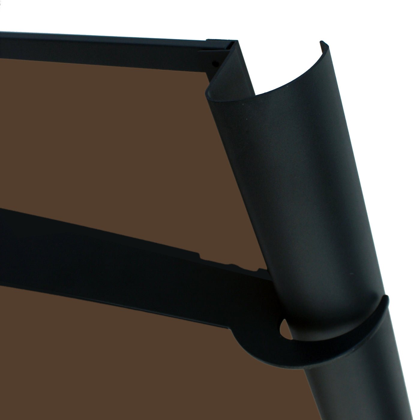 Copertină NEO PRO cu jgheab 120x100 cm din plexiglas – Negru/Bronz - MAPROFI