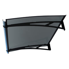 Copertină NEO PRO cu jgheab 150x100 cm din plexiglas – Negru/Antracit - MAPROFI