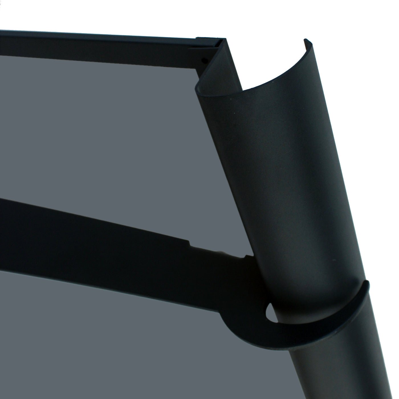 Copertină NEO PRO cu jgheab 150x100 cm din plexiglas – Negru/Antracit - MAPROFI