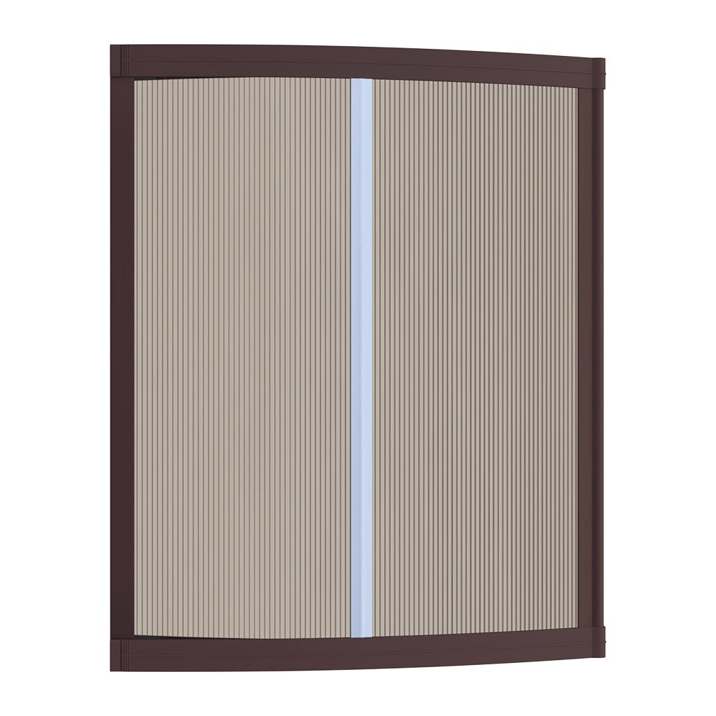 Copertină pentru Ușă ECO 120x100 cm, Policarbonat 5 mm Conector H, Suporturi ABS, Accesorii Montaj Incluse, Maro/Bronz - MAPROFI