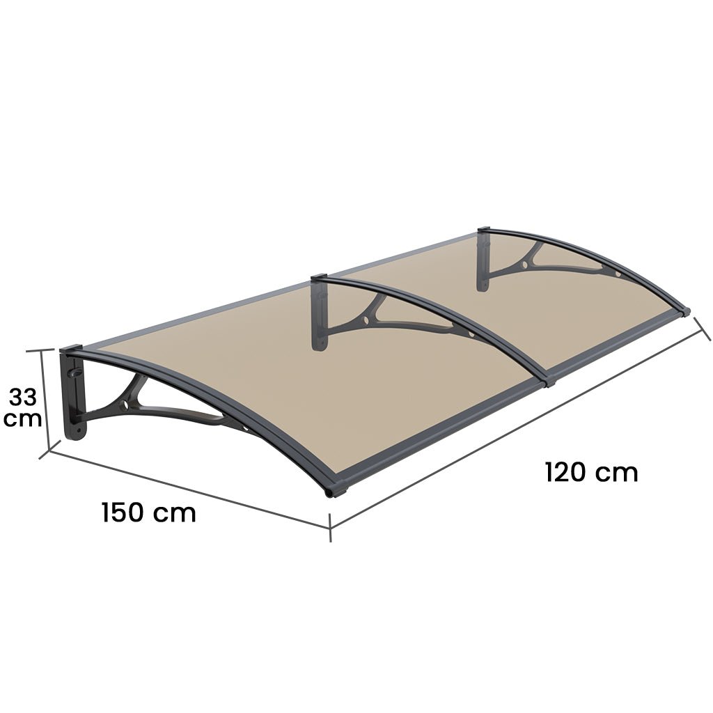 Copertina PLEXIGAS PRO 120x150 cm, Policarbonat Acrylic 2.5 mm Suporturi Aluminiu, Negru/Bronz - MAPROFI