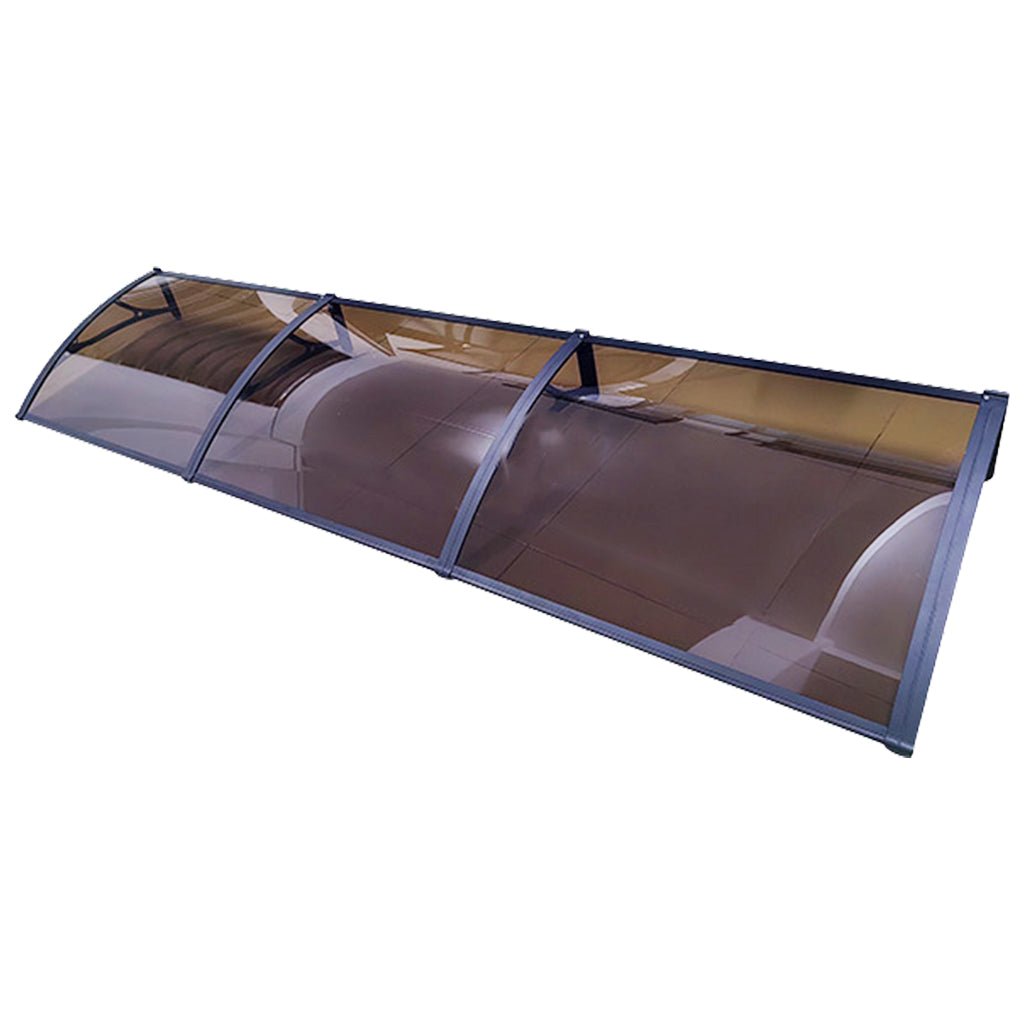 Copertina PLEXIGAS PRO 300x120 cm, Policarbonat Acrylic 2.5 mm, Suporturi din Aluminiu, Negru/Bronz - MAPROFI