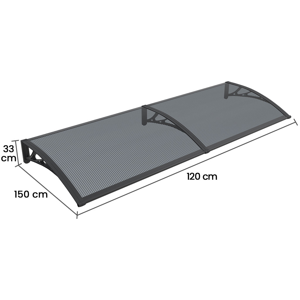 Copertina PREMIUM 120x150 cm, Policarbonat 6 mm, Suporturi din ABS, Negru/Antracit - MAPROFI