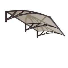 Copertină PREMIUM 150x120 cm, placă 6 mm dintr-o bucată – Maro/Bronz - MAPROFI