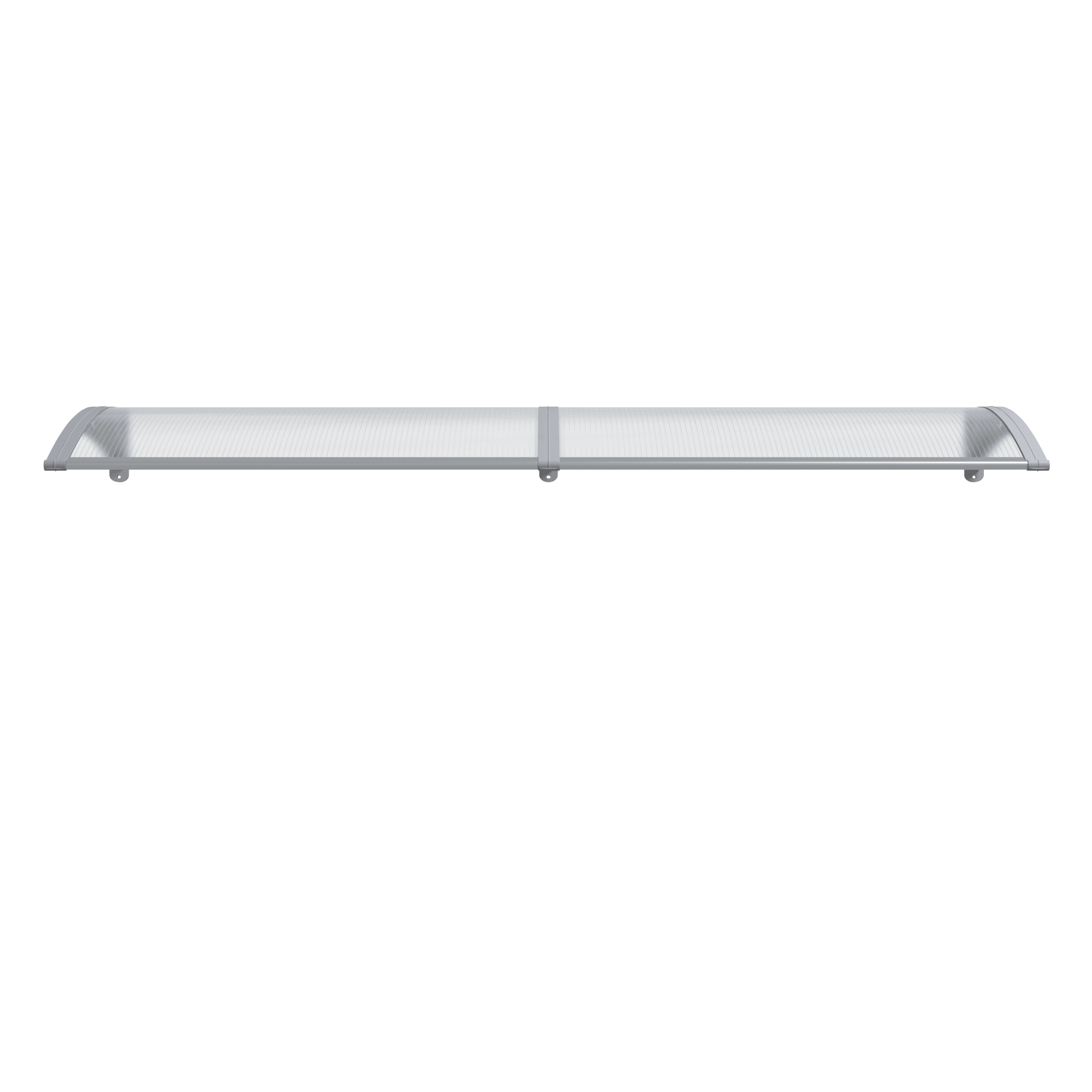 Copertină PREMIUM 150x150 cm, placă 6 mm dintr-o bucată – Gri/Transparent - MAPROFI