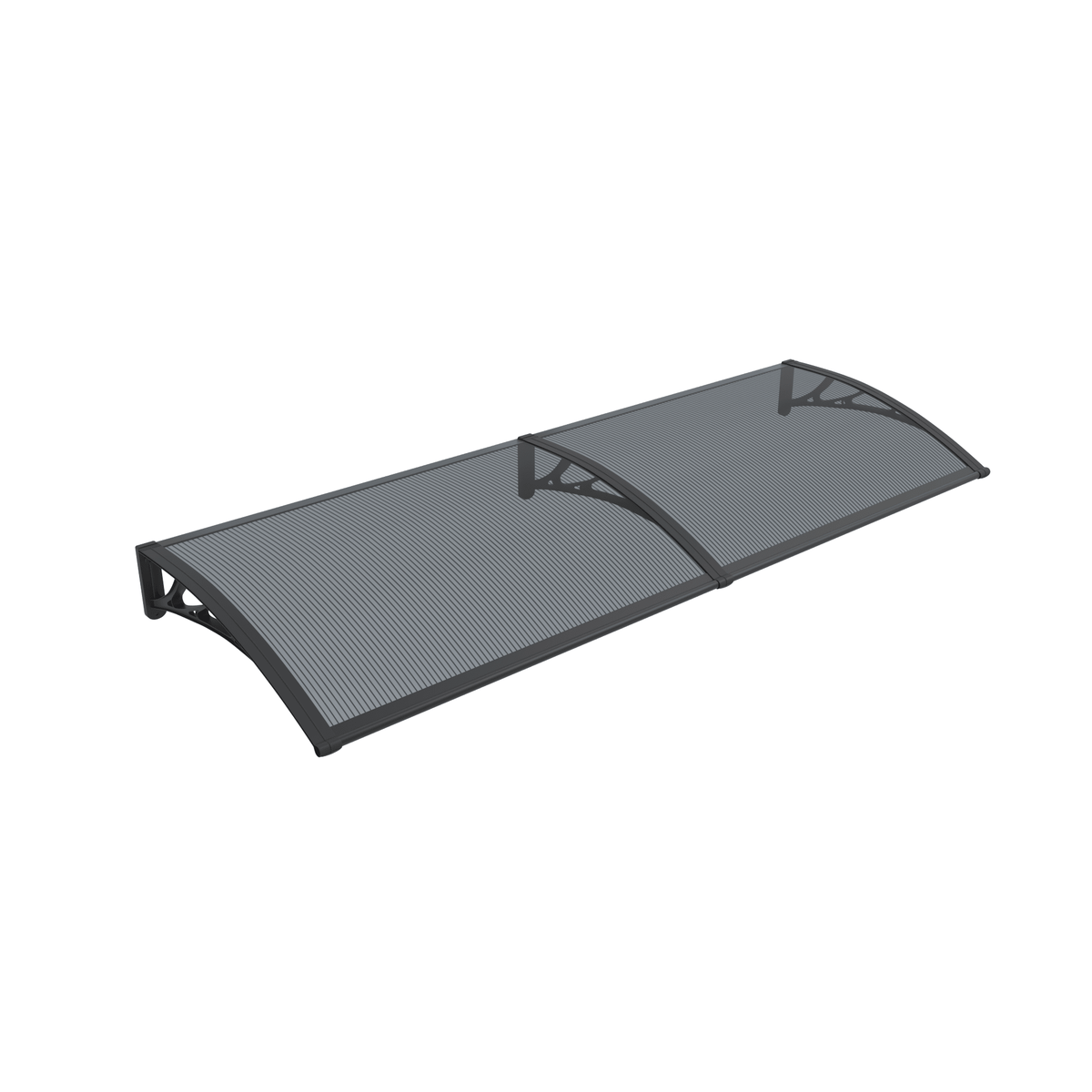 Copertină PREMIUM 200x120 cm, placă 6 mm dintr-o bucată – Negru/Antracit - MAPROFI
