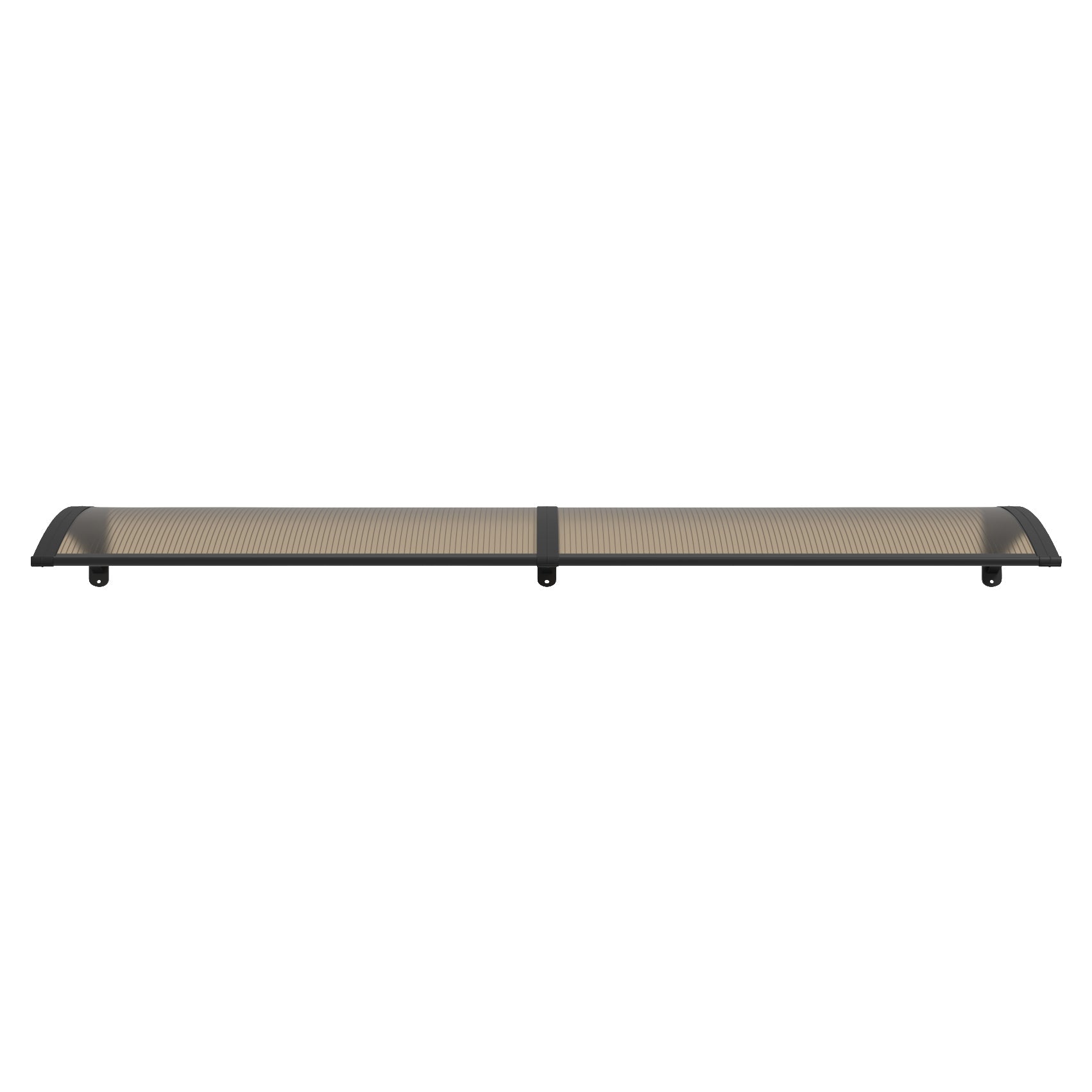 Copertină PREMIUM 200x60 cm, placă 6 mm dintr-o bucată – Negru/Bronz - MAPROFI