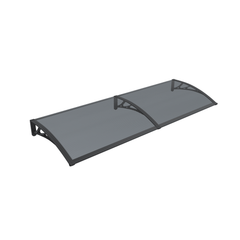 Copertină PREMIUM 240x100 cm, placă 6 mm dintr-o bucată – Negru/Antracit - MAPROFI