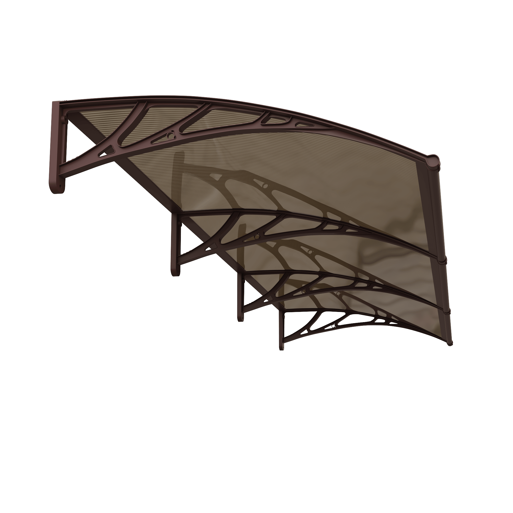 Copertină PREMIUM 300x120 cm, placă 6 mm dintr-o bucată – Maro/Bronz - MAPROFI