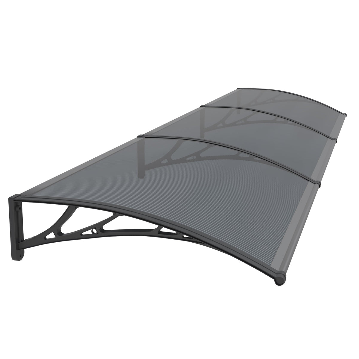 Copertină PREMIUM 300x120 cm, placă 6 mm dintr-o bucată – Negru/Antracit - MAPROFI