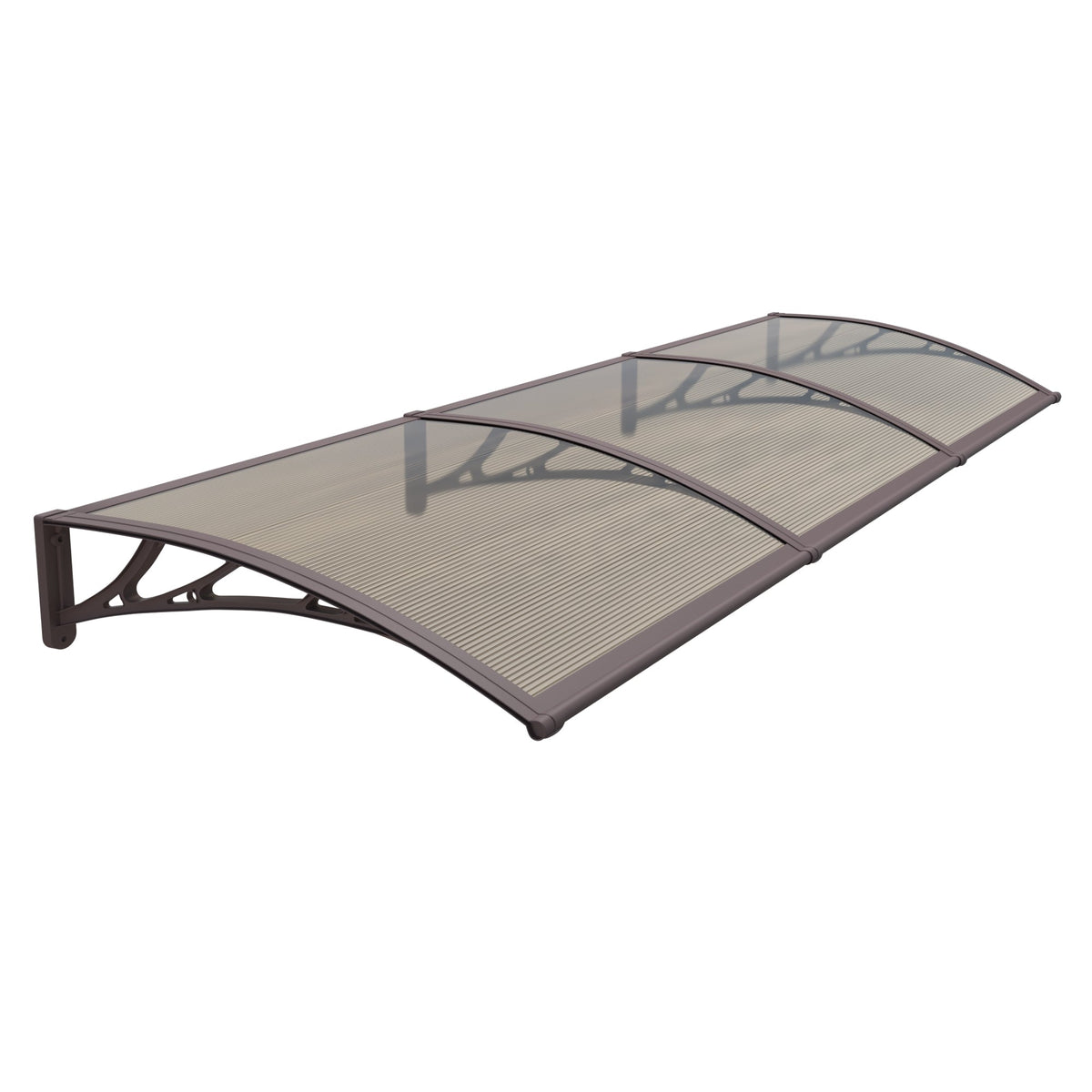 Copertină PREMIUM 300x150 cm, placă 6 mm dintr-o bucată – Maro/Bronz - MAPROFI