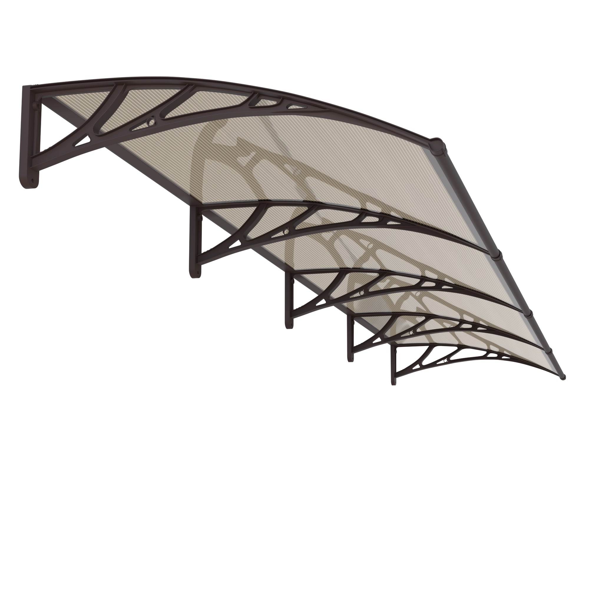 Copertină PREMIUM 360x120 cm, placă 6 mm dintr-o bucată – Maro/Bronz - MAPROFI