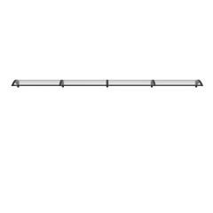 Copertină PREMIUM 400x100 cm, placă 6 mm dintr-o bucată – Negru/Transparent - MAPROFI