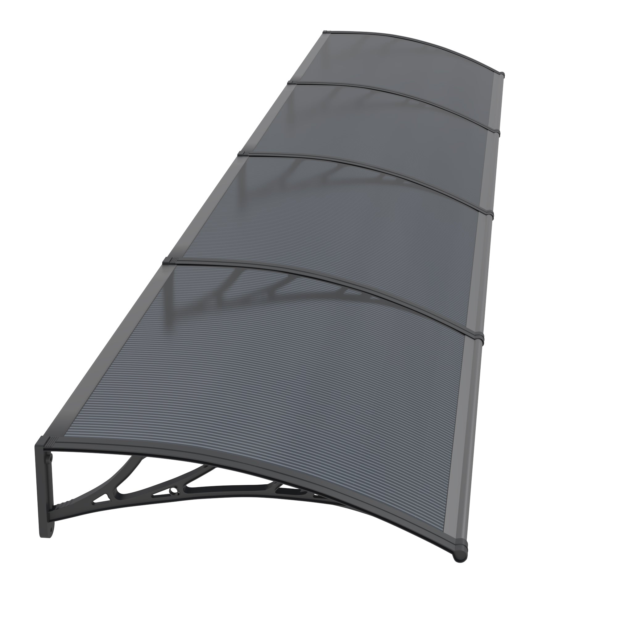 Copertină PREMIUM 400x120 cm, placă 6 mm dintr-o bucată – Negru/Antracit - MAPROFI