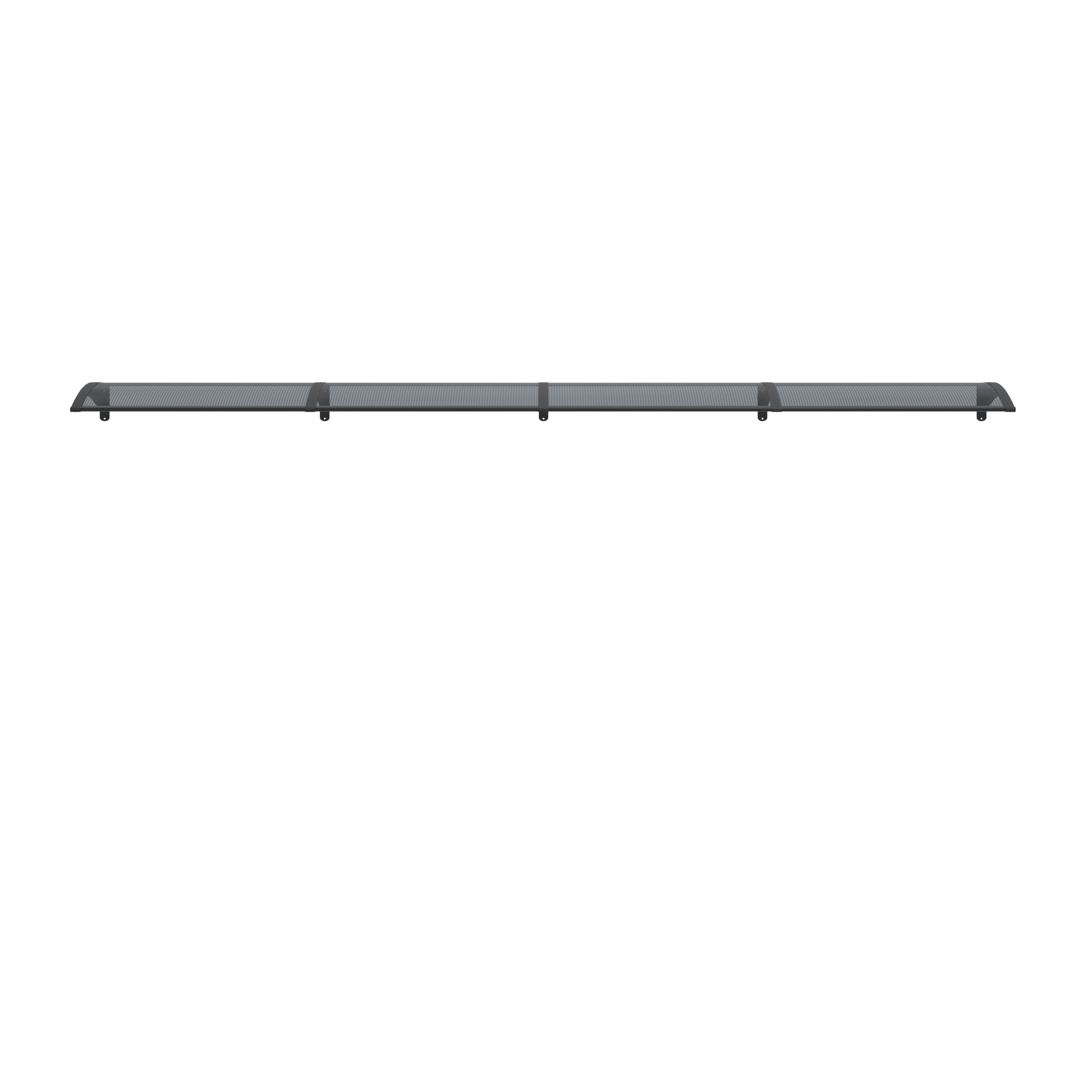 Copertină PREMIUM 400x150 cm, placă 6 mm dintr-o bucată – Negru/Antracit - MAPROFI