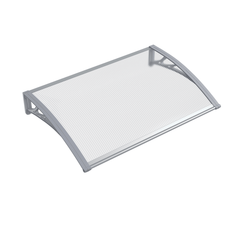 Copertină PREMIUM 60x60 cm, placă 6 mm dintr-o bucată – Gri/Transparent - MAPROFI