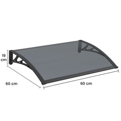 Copertină PREMIUM 60x60 cm, placă 6 mm dintr-o bucată – Negru/Antracit - MAPROFI
