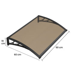 Copertină PREMIUM 60x60 cm, placă 6 mm dintr-o bucată – Negru/Bronz - MAPROFI