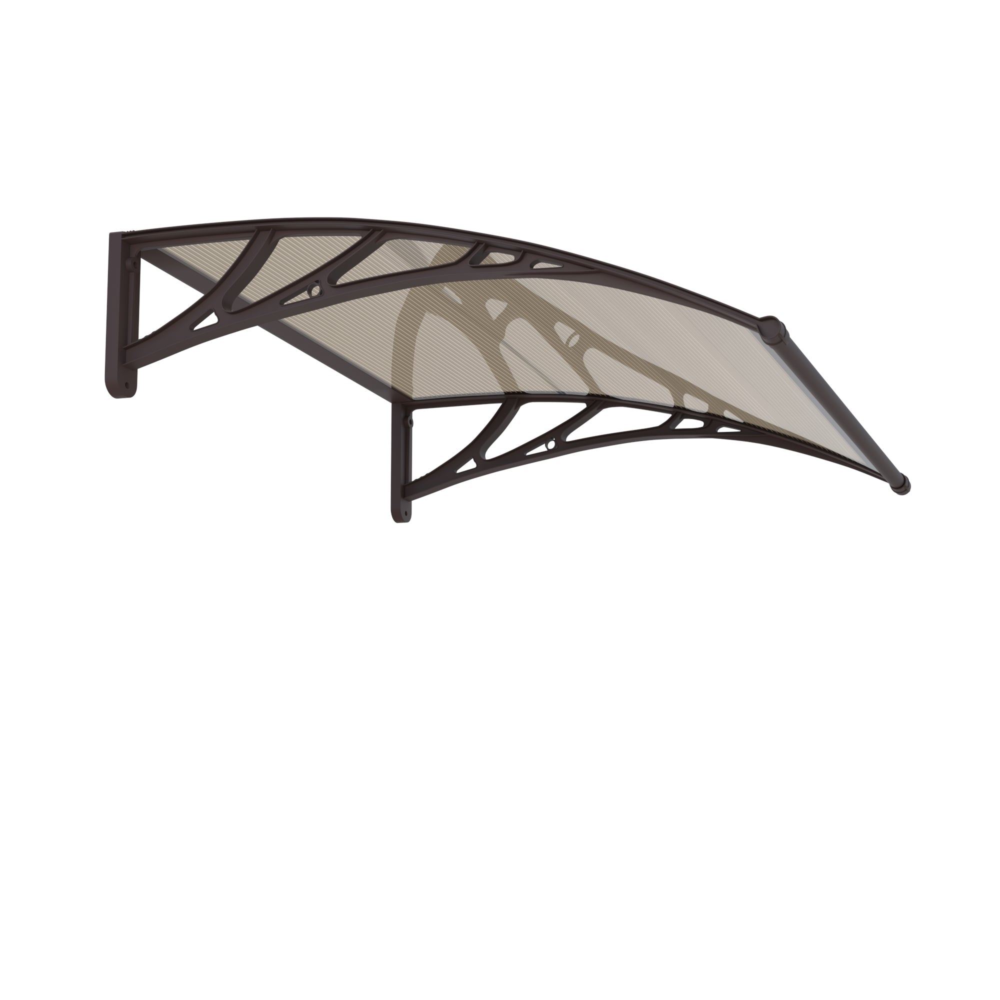 Copertină PREMIUM 80x80 cm, placă 6 mm dintr-o bucată – Maro/Bronz - MAPROFI