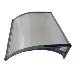 Copertină PREMIUM LUMI 120x100 cm cu senzor și panou solar – Gri/Transparent - MAPROFI