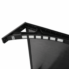 Copertină PREMIUM LUMI 300x100 cm cu senzor și panou solar – Negru/Antracit - MAPROFI