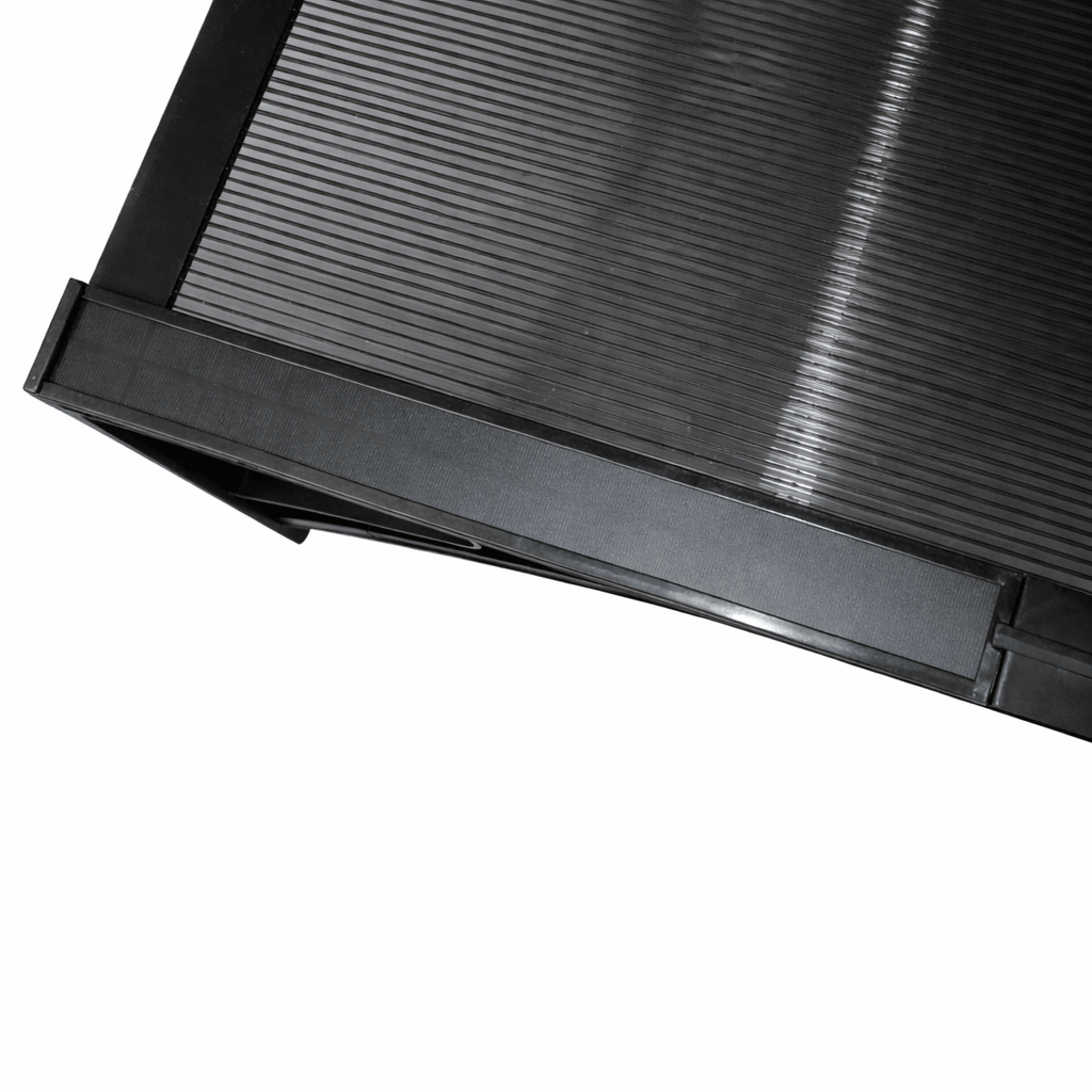 Copertină PREMIUM LUMI 300x100 cm cu senzor și panou solar – Negru/Antracit - MAPROFI