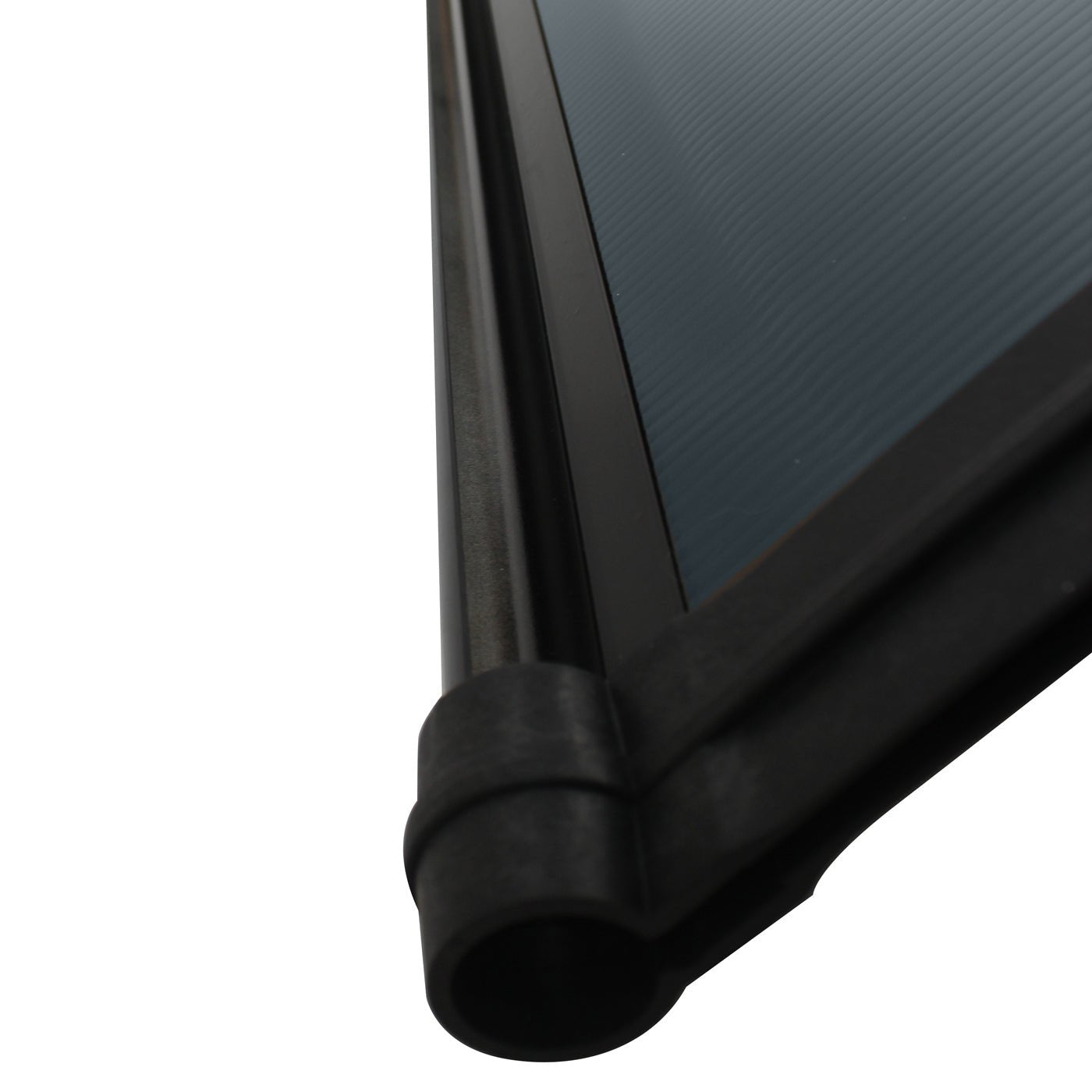 Copertină PREMIUM LUMI 300x100 cm cu senzor și panou solar – Negru/Antracit - MAPROFI