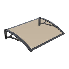 Copertină PRO 100x100 cm din aluminiu și plexiglas – Negru/Bronz - MAPROFI