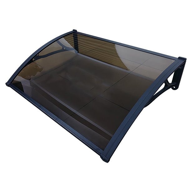 Copertină PRO 100x100 cm din aluminiu și plexiglas – Negru/Bronz - MAPROFI