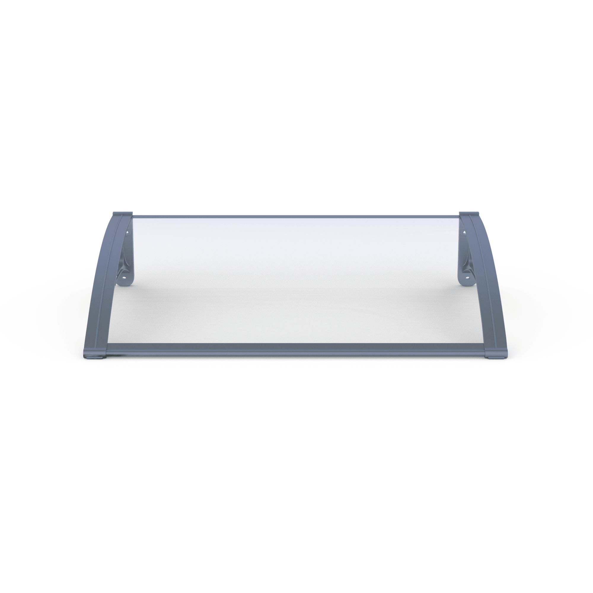 Copertină PRO 100x120 cm din aluminiu și plexiglas – Gri/Transparent - MAPROFI
