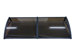 Copertină PRO 120x150 cm din aluminiu și plexiglas – Negru/Bronz - MAPROFI