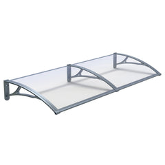 Copertină PRO 150x150 cm din aluminiu și plexiglas – Gri/Transparent - MAPROFI