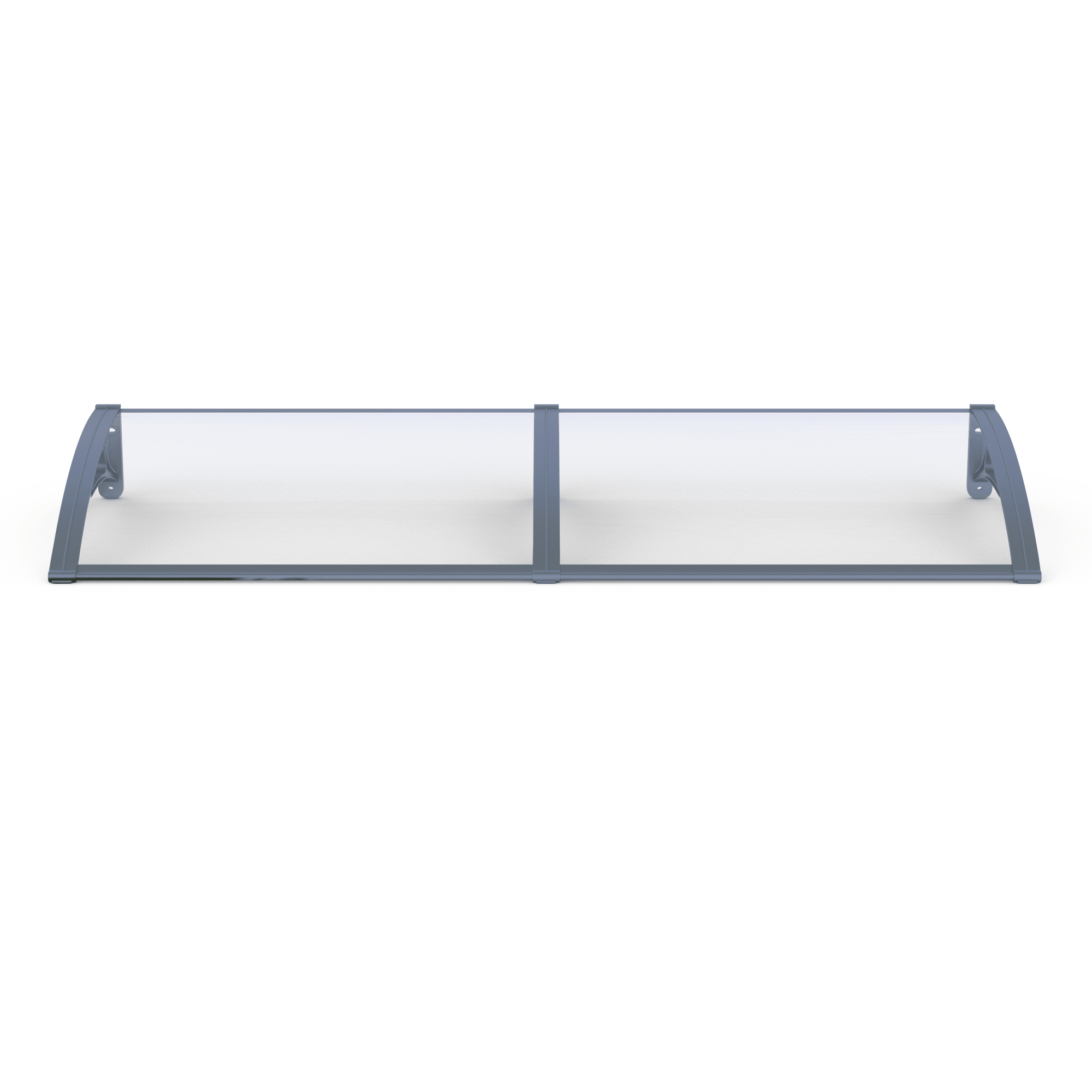 Copertină PRO 150x150 cm din aluminiu și plexiglas – Gri/Transparent - MAPROFI