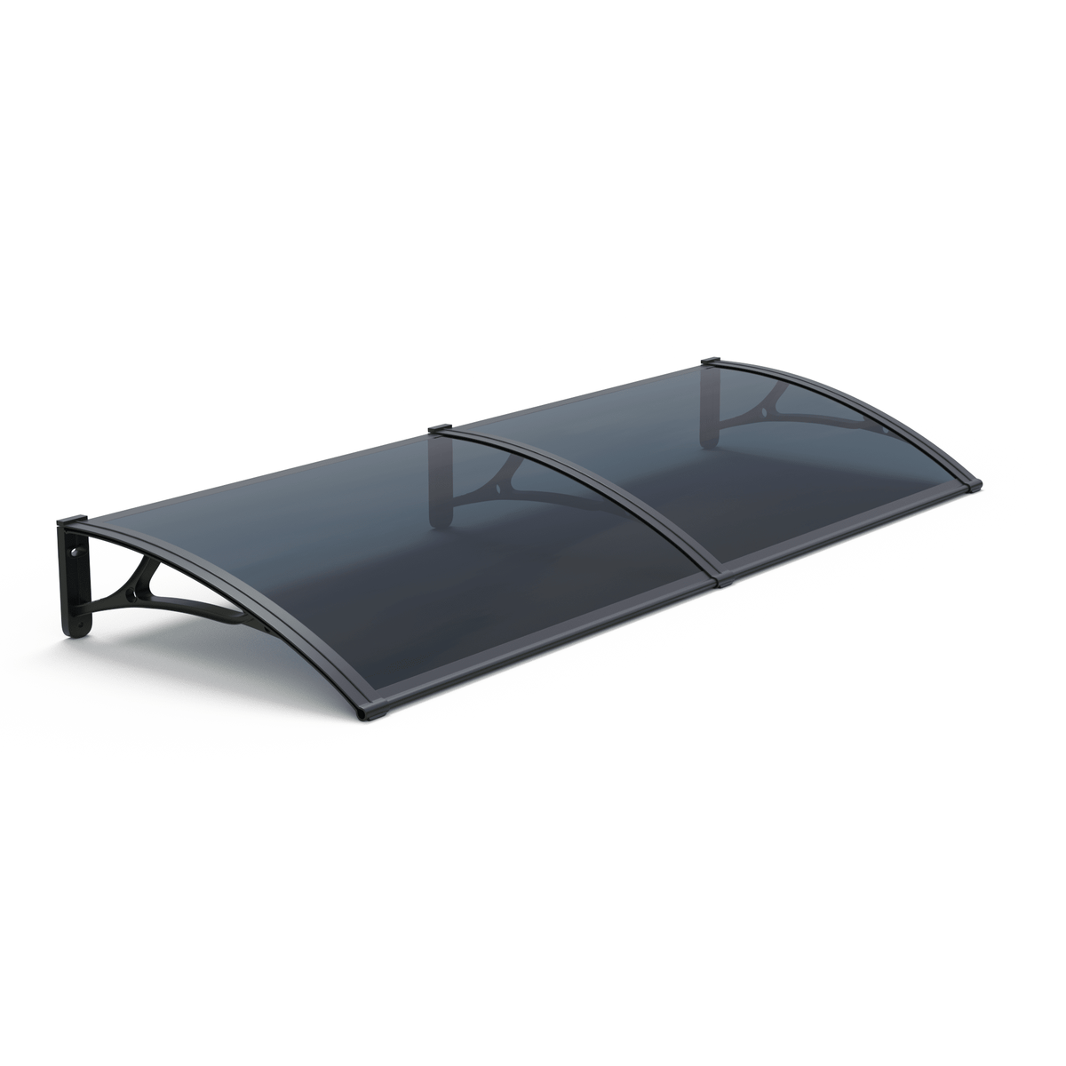 Copertină PRO 200x150 cm din aluminiu și plexiglas – Negru/Antracit - MAPROFI