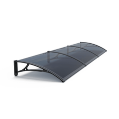 Copertină PRO 300x100 cm din aluminiu și plexiglas – Negru/Antracit - MAPROFI