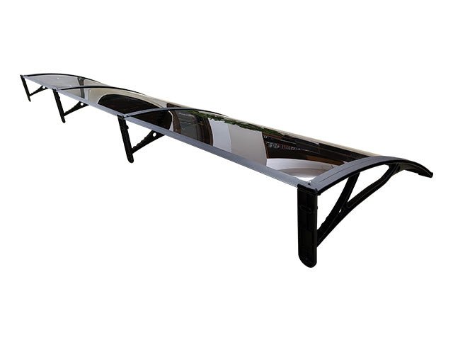 Copertină PRO 300x100 cm din aluminiu și plexiglas – Negru/Bronz - MAPROFI