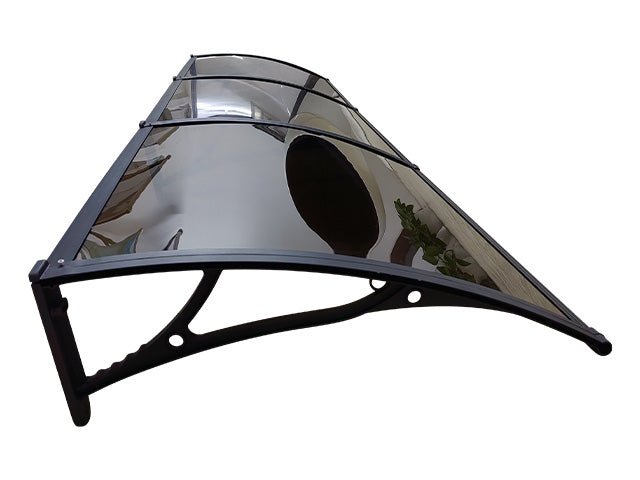 Copertină PRO 300x100 cm din aluminiu și plexiglas – Negru/Bronz - MAPROFI