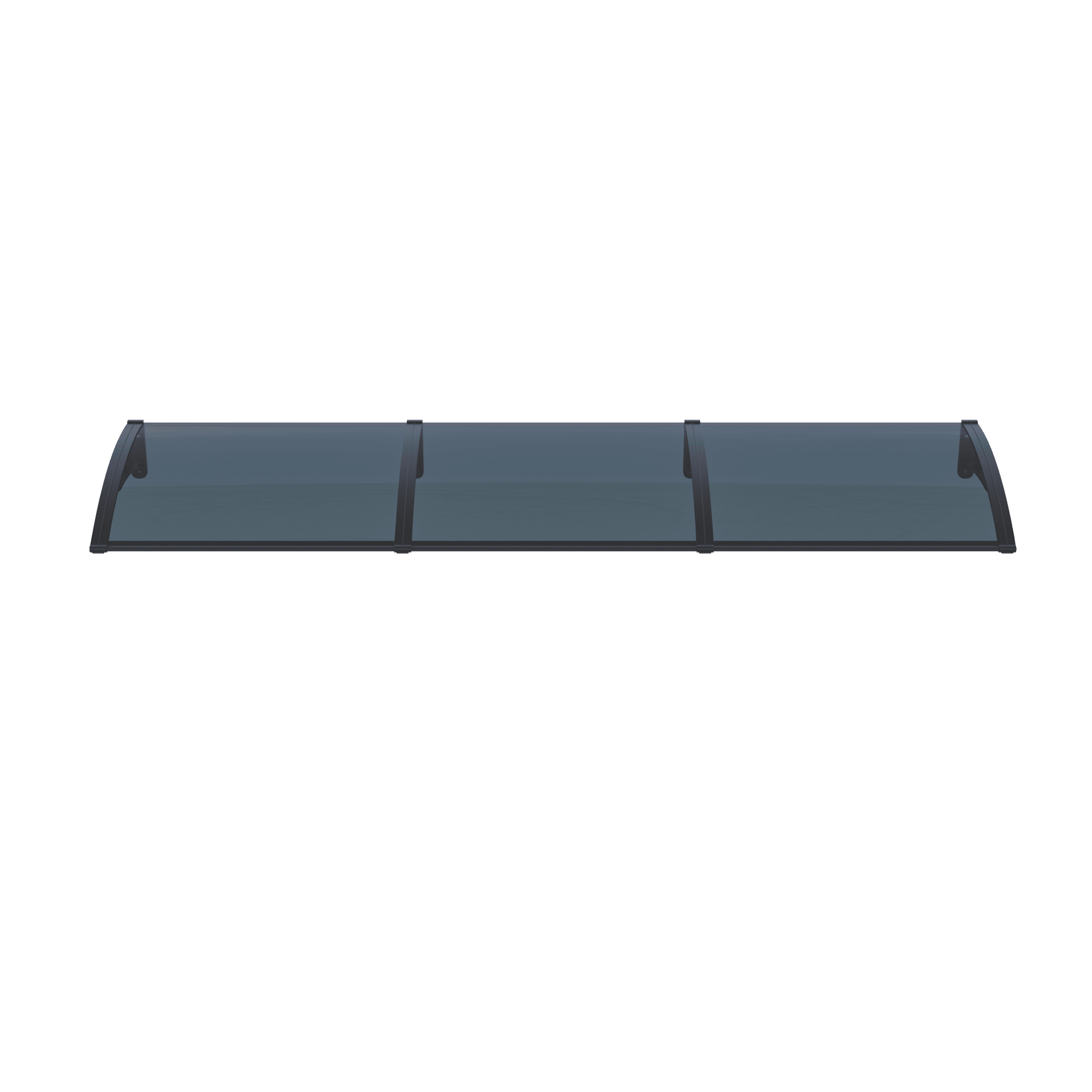 Copertină PRO 300x120 cm din aluminiu și plexiglas – Negru/Antracit - MAPROFI