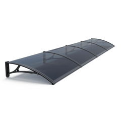 Copertină PRO 360x150 cm din aluminiu și plexiglas – Negru/Antracit - MAPROFI